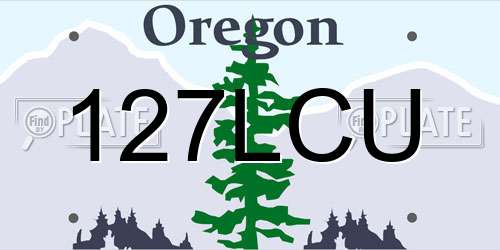 127LCU Oregon License Plate