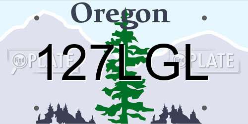 127LGL Oregon License Plate