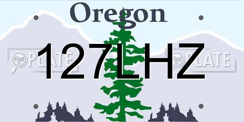 127LHZ Oregon License Plate