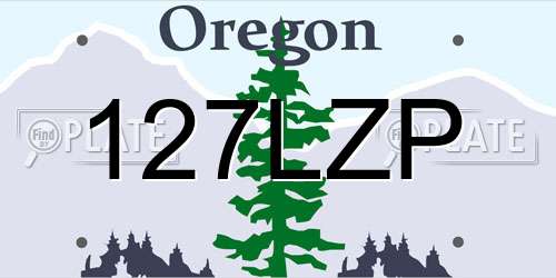 127LZP Oregon License Plate