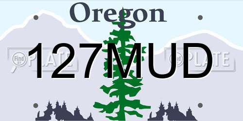 127MUD Oregon License Plate