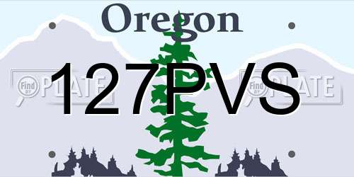 127PVS Oregon License Plate