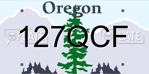 127QCF Oregon License Plate