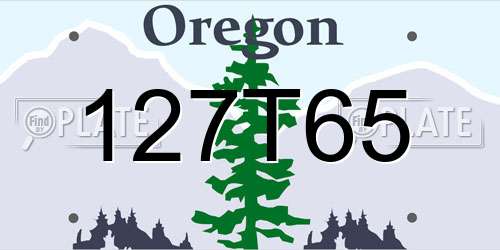 127T65 Oregon License Plate