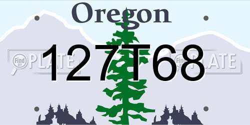127T68 Oregon License Plate