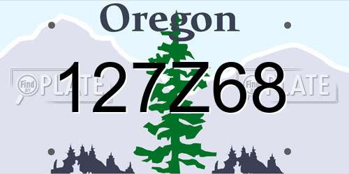 127Z68 Oregon License Plate