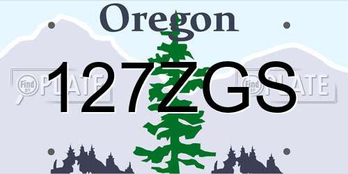 127ZGS Oregon License Plate