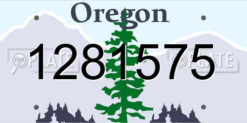 1281575 Oregon License Plate