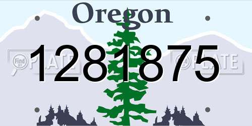1281875 Oregon License Plate