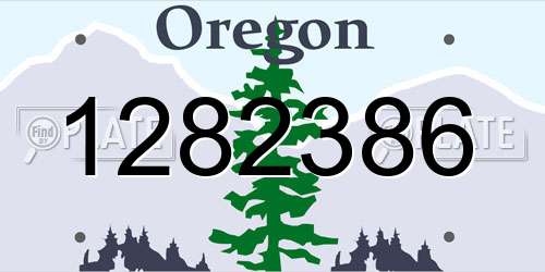 1282386 Oregon License Plate