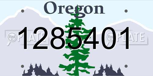 1285401 Oregon License Plate