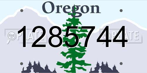 1285744 Oregon License Plate