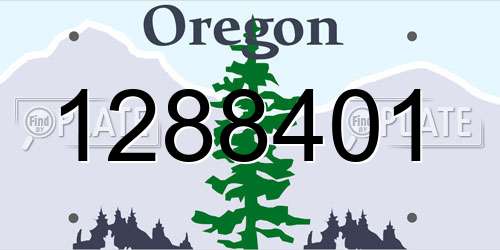 1288401 Oregon License Plate