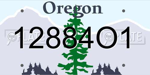 12884O1 Oregon License Plate