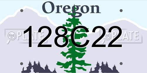 128C22 Oregon License Plate