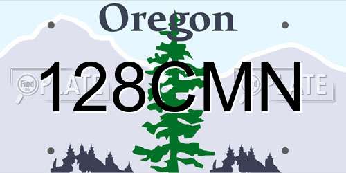 128CMN Oregon License Plate