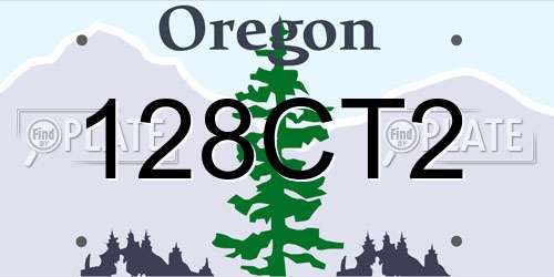 128CT2 Oregon License Plate