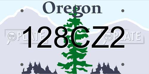 128CZ2 Oregon License Plate