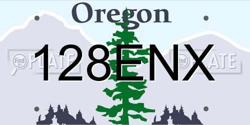 128ENX Oregon License Plate