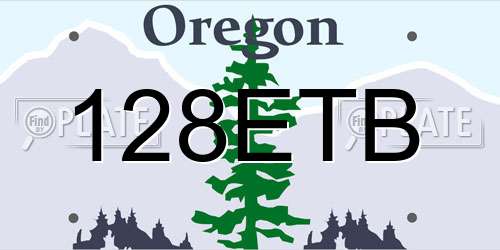 128ETB Oregon License Plate
