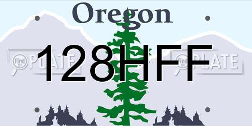 128HFF Oregon License Plate