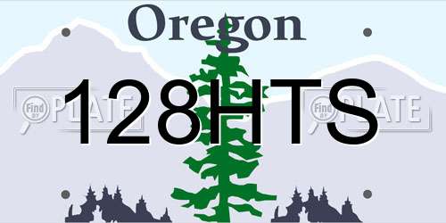128HTS Oregon License Plate
