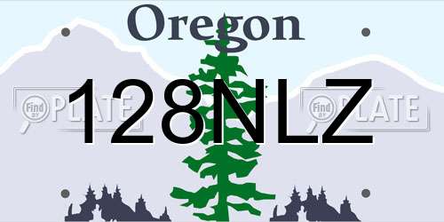 128NLZ Oregon License Plate