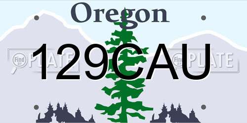 129CAU Oregon License Plate