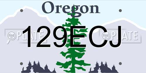 129ECJ Oregon License Plate