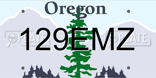 129EMZ Oregon License Plate