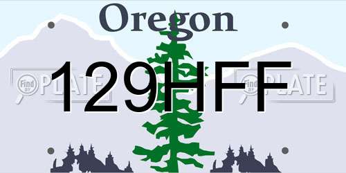 129HFF Oregon License Plate