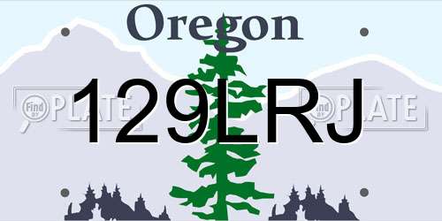 129LRJ Oregon License Plate
