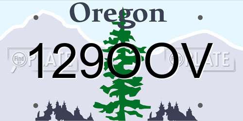 129OOV Oregon License Plate