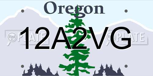 12A2VG Oregon License Plate