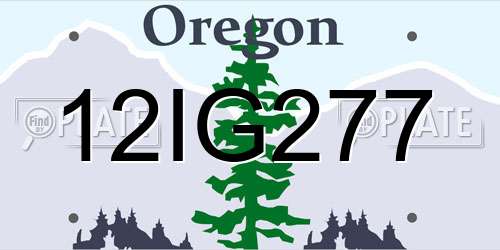 12IG277 Oregon License Plate