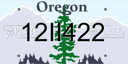 12II422 Oregon License Plate