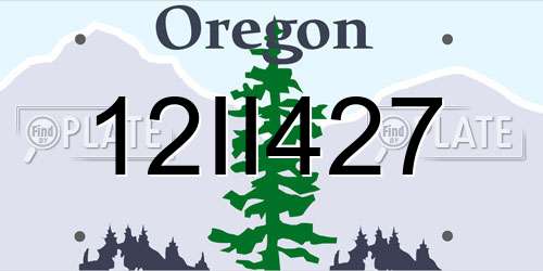 12II427 Oregon License Plate