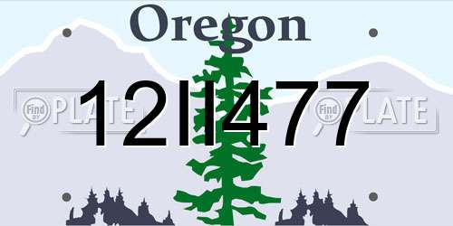 12II477 Oregon License Plate