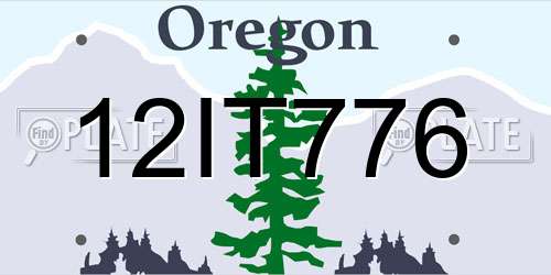 12IT776 Oregon License Plate