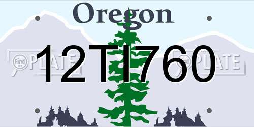 12TI760 Oregon License Plate