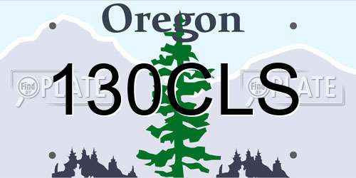 130CLS Oregon License Plate