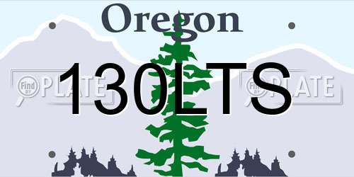 130LTS Oregon License Plate