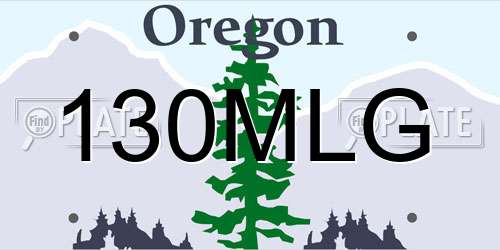 130MLG Oregon License Plate
