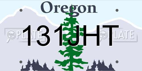 131JHT Oregon License Plate
