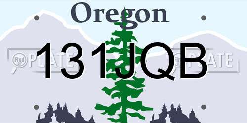131JQB Oregon License Plate