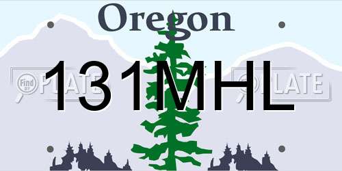 131MHL Oregon License Plate