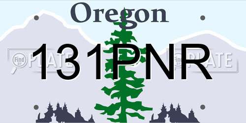 131PNR Oregon License Plate