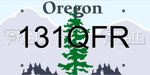 131QFR Oregon License Plate