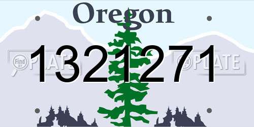 1321271 Oregon License Plate