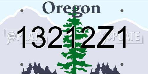 13212Z1 Oregon License Plate